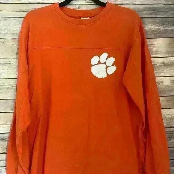 Clemson Tigers Shirt Mens Small Orange Long Sleeve - Picture 1 of 5